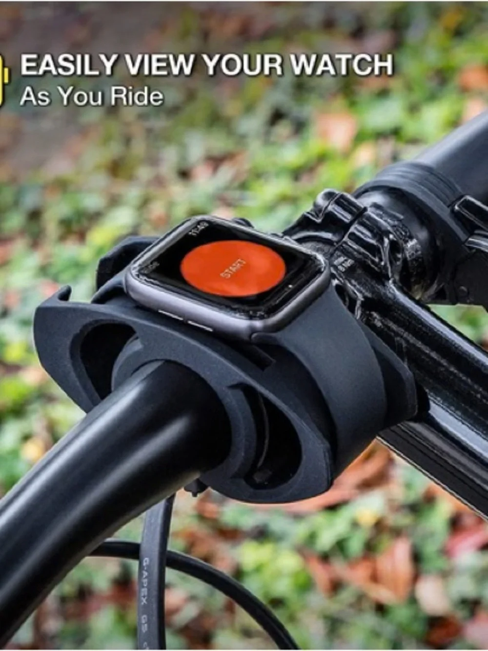 Scosche Black Handlebar Mount for Smartwatches with Red Release Button